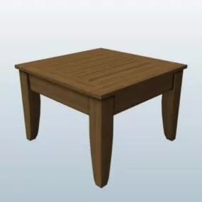 Square Small Stool 3d model