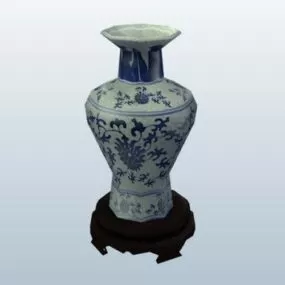 Chinese Ancient Qing Vase 3d model