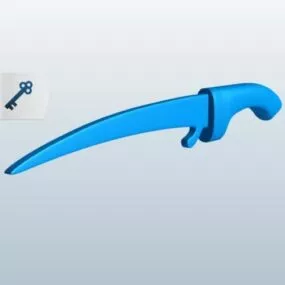 Hachiwara Knife-shaped Weapon 3d model