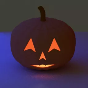 Halloween Pumpkin With Lighting 3d model