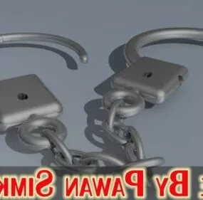 Police Hand Cuff 3d model