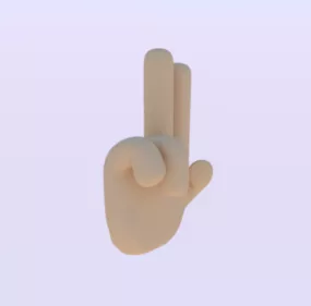 Cartoon Hand Rigged 3d model