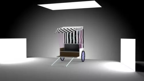 Wire Shopping Cart V1 3d model