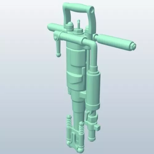Handheld Rock Drill 3d model Handheld Rock Drill 3d model