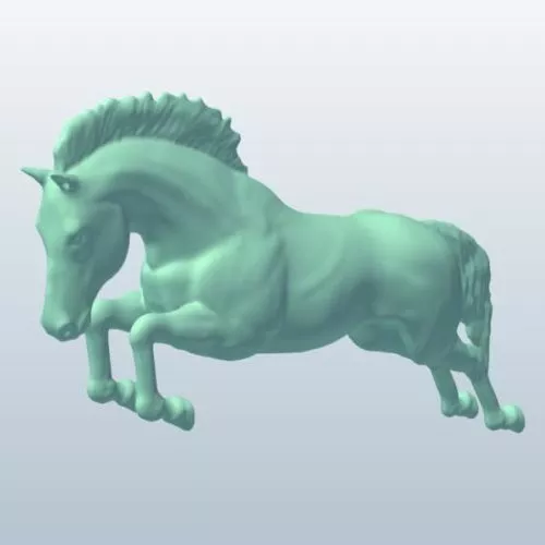 Horse Jumping Sculpt 3d model Horse Jumping Sculpt 3d model