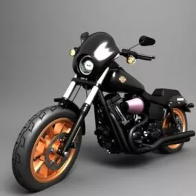 Harley Davidson Chopper Low Rider 3d model