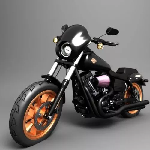 Harley Davidson Chopper Low Rider 3d model Harley Davidson Chopper Low Rider 3d model