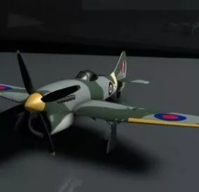 Hawker Tempest Airplane 3d model