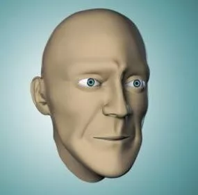 Old Man Head Base Mesh 3d model