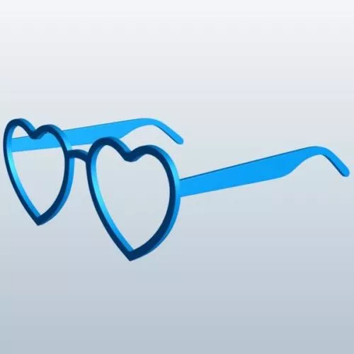 Heart Shaped Glasses 3d model Heart Shaped Glasses 3d model