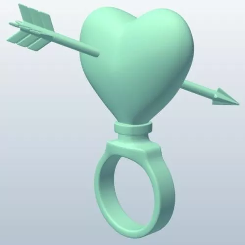 Red Heart Shape 3d model