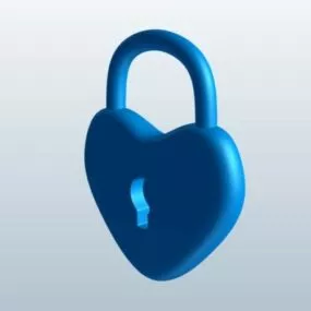 Heart Shaped Lock Printable 3d model
