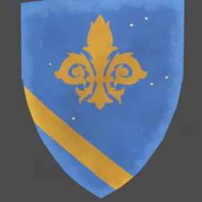 Medieval Shield With Icon 3d model