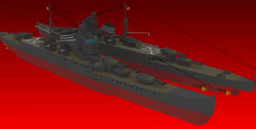 Navy Missile Cruiser 3d model