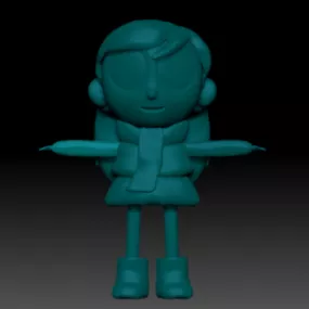 Hilda Girl Character 3d model
