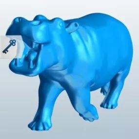 Hippopotamus Lowpoly 3d model