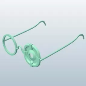 Hipster Cyborg Glasses 3d model