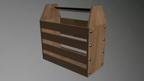 Carved Holes Glass Holder 3d model