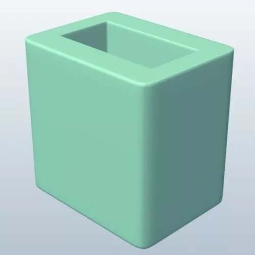 Rectangle Pot 3d model Rectangle Pot 3d model