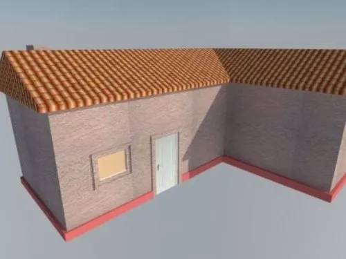 I Shape House Design 3d model