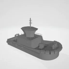 Lowpoly Tug 3d model