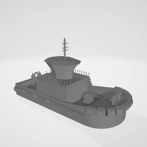 Lowpoly Tug 3d model Lowpoly Tug 3d model