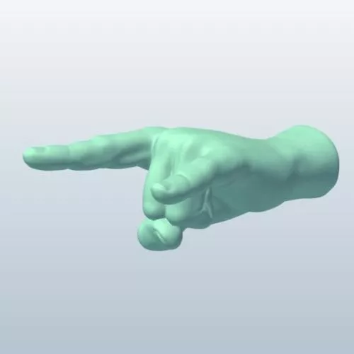 Hookem Horns 3d model Hookem Horns 3d model