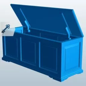 Wood Chest Treasure Printable 3d model