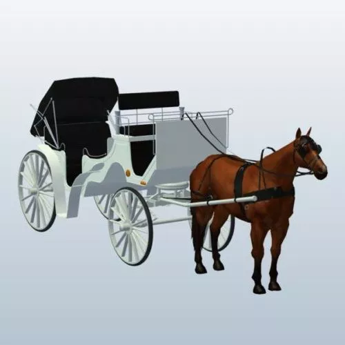 Sculpture Horse Unicorn 3d model