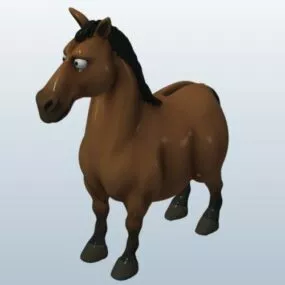 Short Horse Ponny 3d model