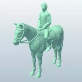 Horse And Rider Character 3d model