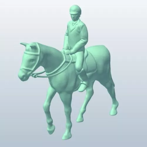 Horse With Rider Walking 3d model Horse With Rider Walking 3d model
