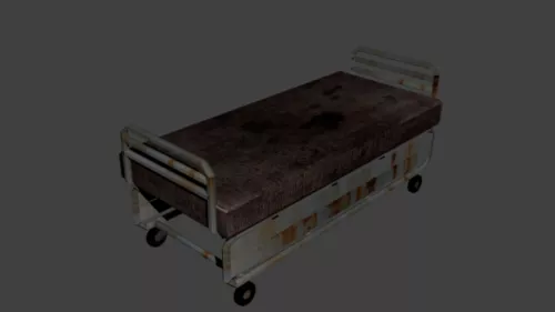Old Hospital Bed 3d model Old Hospital Bed 3d model