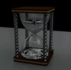 Vintage Hour Glass 3d model