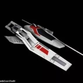 Sx1 Human Fighter Spaceship 3d model