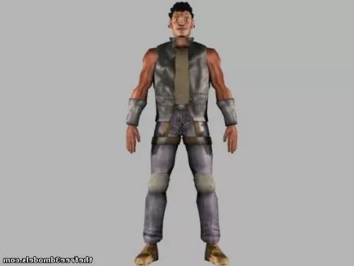 Cartoon Man Character, Warrior Noxian 3d model