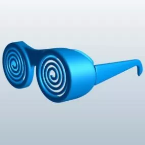 Fashion Hypno Glasses 3d model