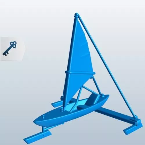 Ice Boat Lowpoly 3d model Ice Boat Lowpoly 3d model