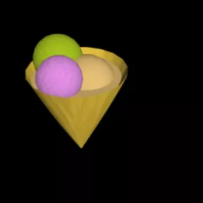 Ice Cream Lowpoly 3d model