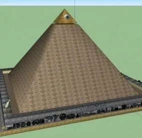 Illuminati Pyramid Building 3d model