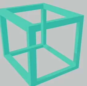 Illusion Cube Frame 3d model