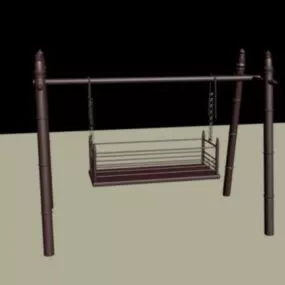 Indian Wooden Swing 3d model