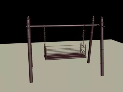Indian Wooden Swing 3d model Indian Wooden Swing 3d model