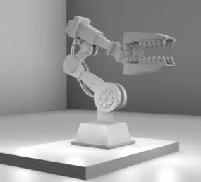 Industrial Machine In Museum 3d model