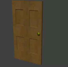 Interior Door Wooden 3d model