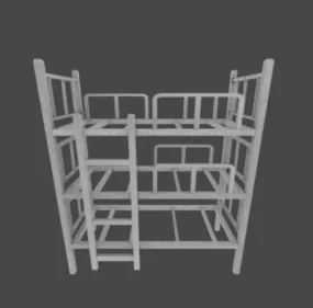 Iron Bed Frame 3d model