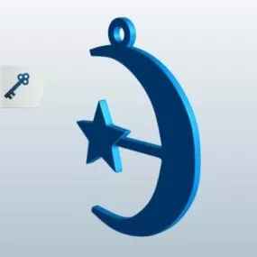 Islam Crescent Moon 3d model