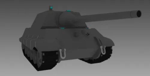 Kv1 Tank Damaged 3d model