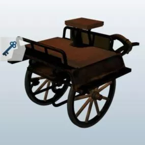Vintage Jaunting Car 3d model
