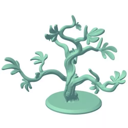 Pink Cartoon Tree 3d model